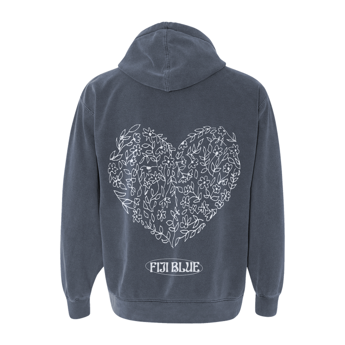 I Loved You, What Happened? Denim Blue Hoodie Back
